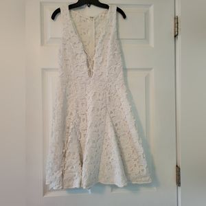 White floral lace dress